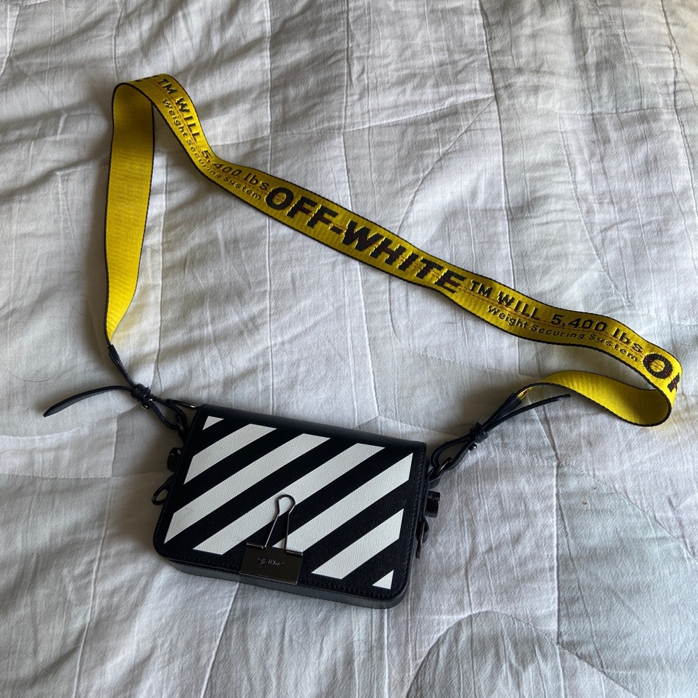 Off-White Binder Diagonal Stripe Crossbody